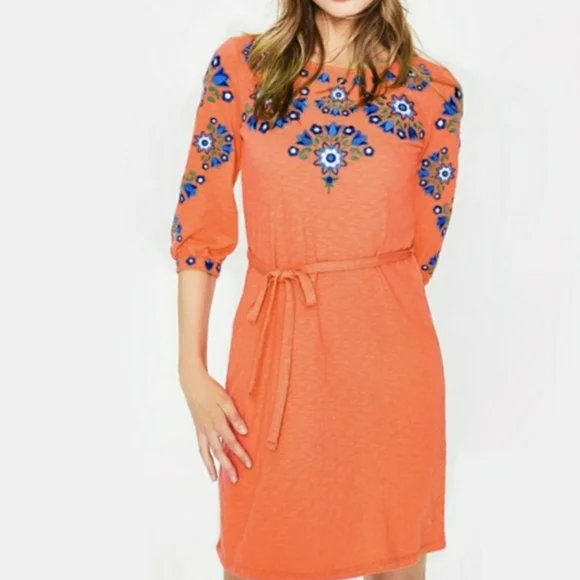 Boden | Dresses | Boden Leyla Boho Embroidered Jersey Dress | Poshmark